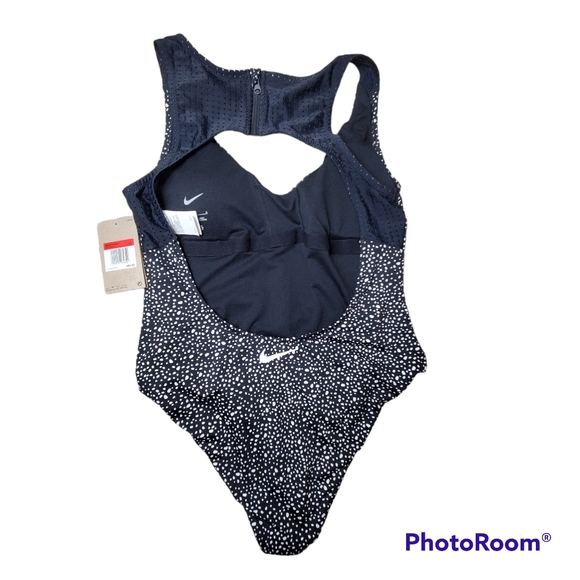 Nike Other - Nike swim water dots keyhole back one piece size large new